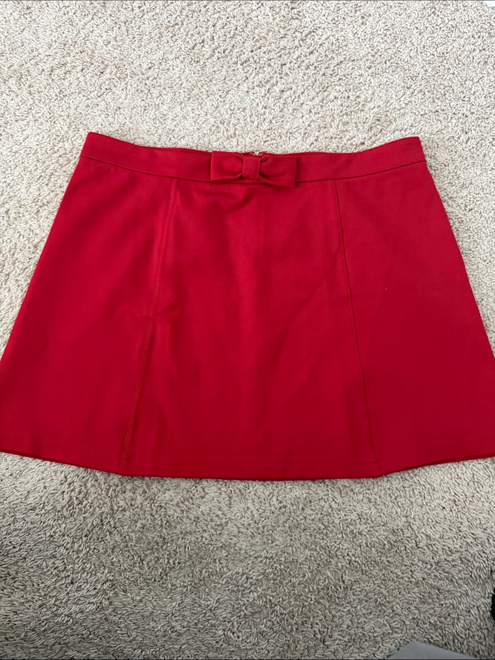 Draper James Red Mini Skirt with Waist Bow